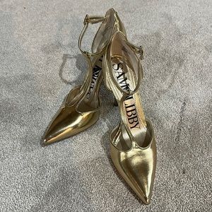 Sam & Libby Gold Heels 7.5